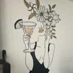 Fresque murale, décorative et intérieure pour des particuliers. Signée Mathilde Jauilhac, artiste dans les départements de la Charente-Maritime, de la Charente et partout en France.