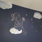 Fresque murale, décorative et intérieure pour des particuliers. Signée Mathilde Jauilhac, artiste dans les départements de la Charente-Maritime, de la Charente et partout en France.