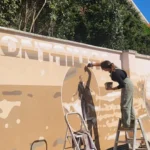 Fresque murale, décorative et intérieure pour des particuliers. Signée Mathilde Jauilhac, artiste dans les départements de la Charente-Maritime, de la Charente et partout en France.
