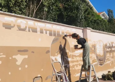 Fresque murale, décorative et intérieure pour des particuliers. Signée Mathilde Jauilhac, artiste dans les départements de la Charente-Maritime, de la Charente et partout en France.
