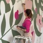 Fresque murale, décorative et intérieure pour des particuliers. Signée Mathilde Jauilhac, artiste dans les départements de la Charente-Maritime, de la Charente et partout en France.